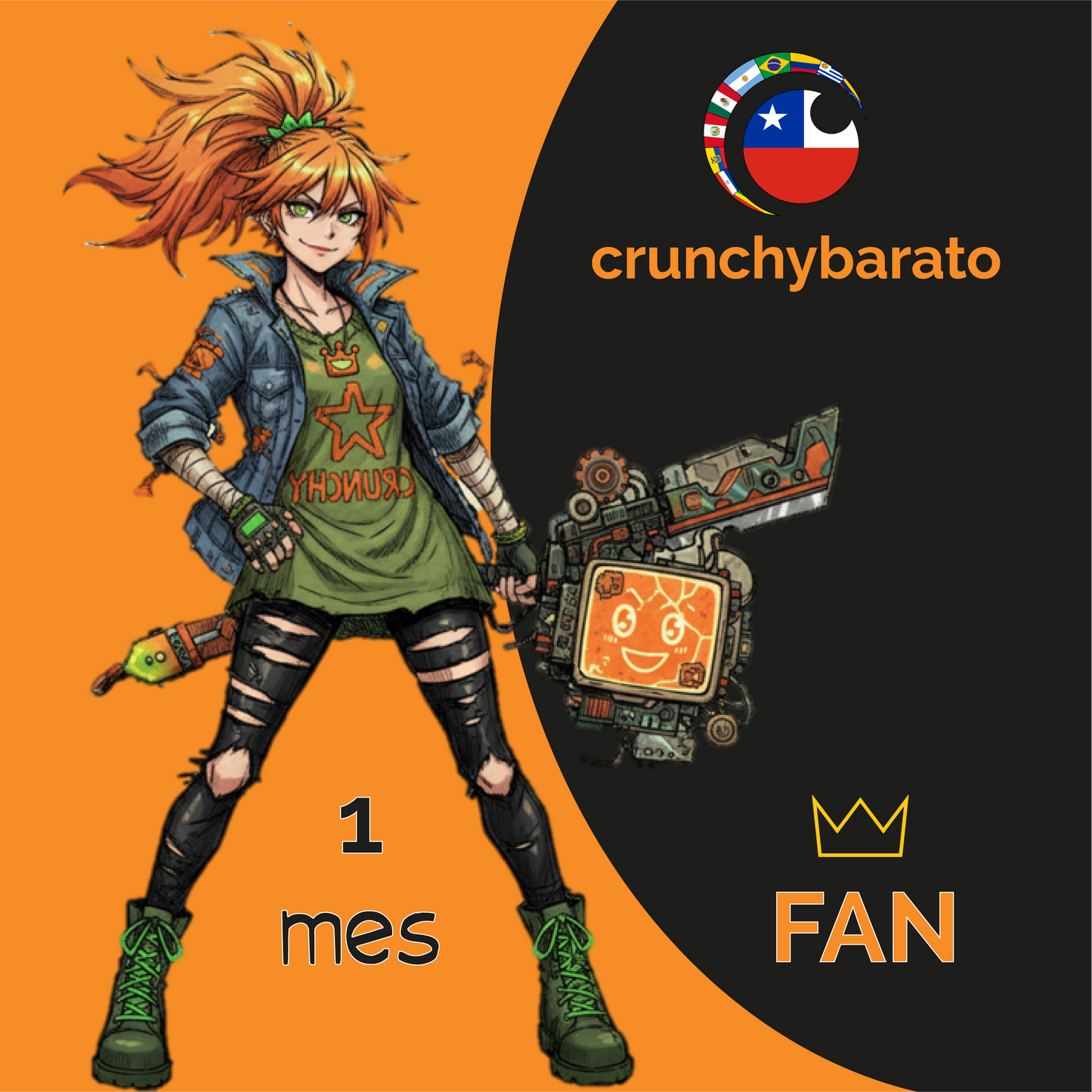 Crunchyroll 1 mes Fan