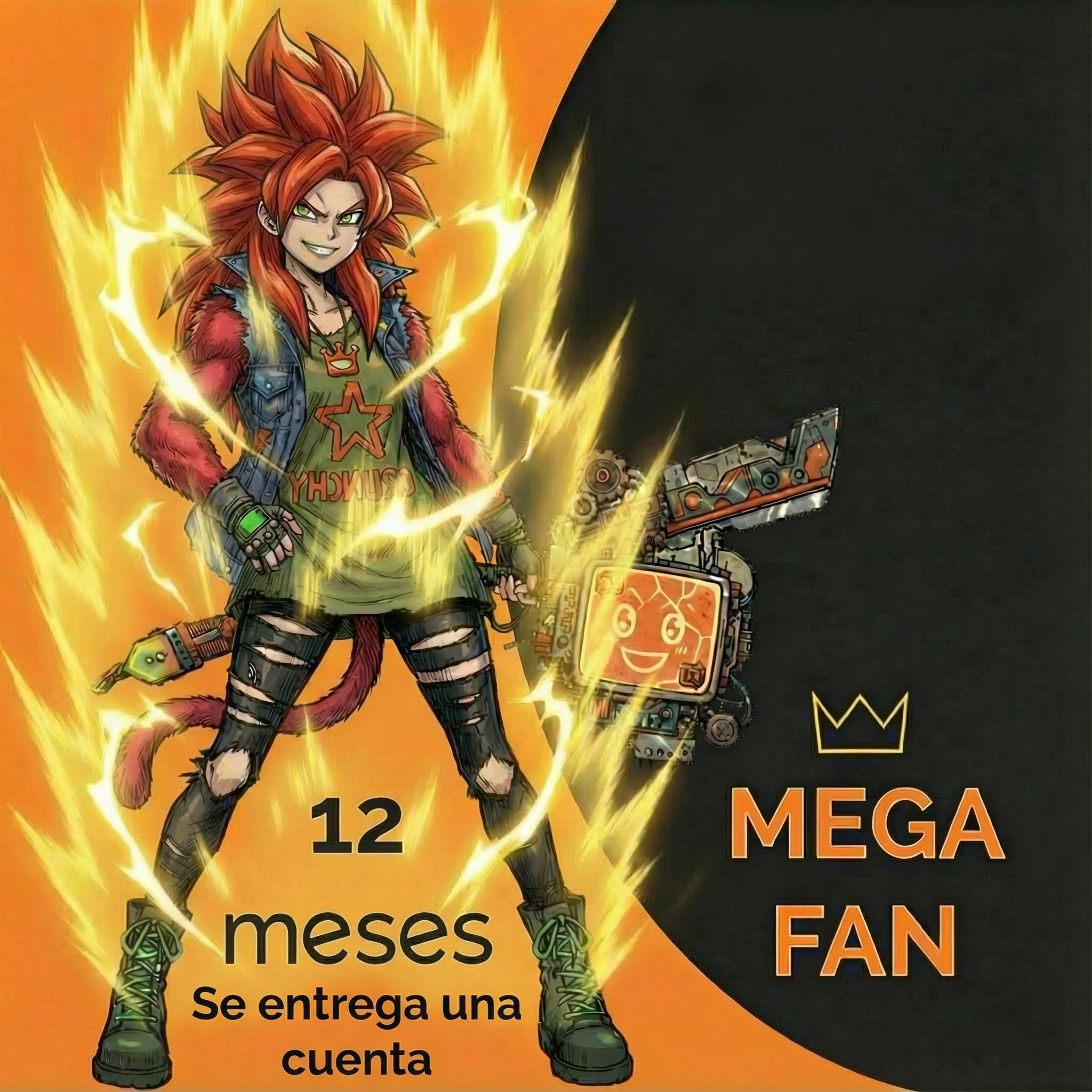 Crunchyroll Premium Mega Fan en Chile – 12 meses (cuenta personal)
